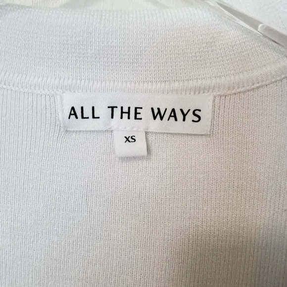 ALL THE WAYS Violet Midi Dress‎ in White  Knit NWT size XS - Picture 5 of 10